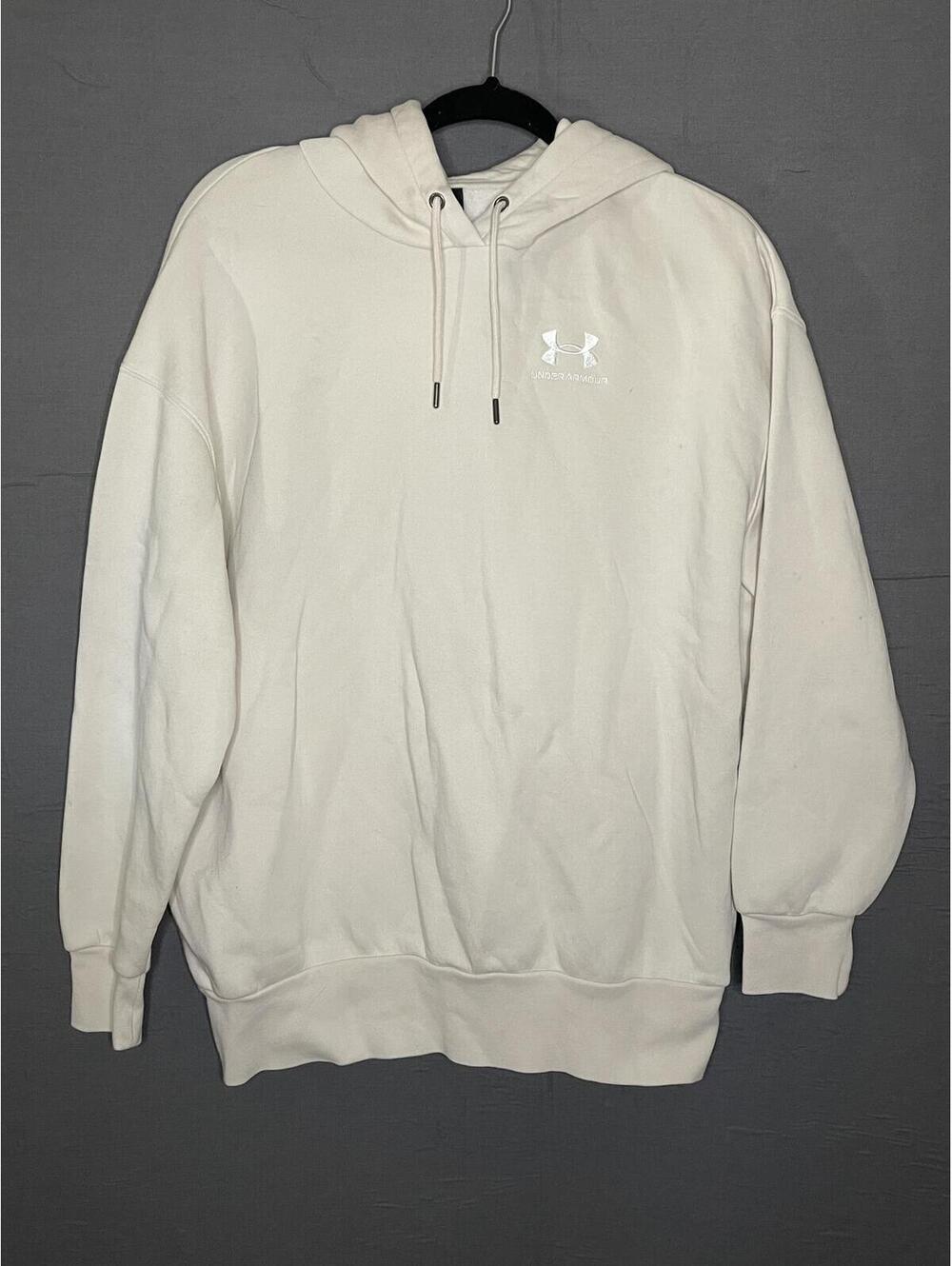 Under Armour Men’s Fleece Pullover Hoodie beige Small